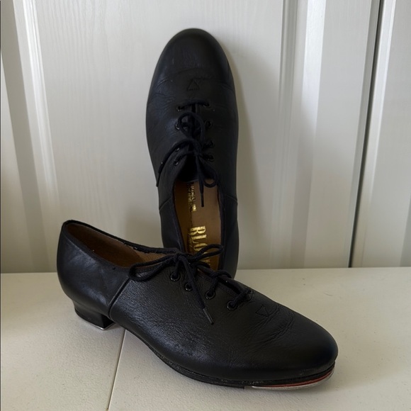*BLOCH BLACK LEATHER TAP SHOES (sz 8.5) - Picture 1 of 8